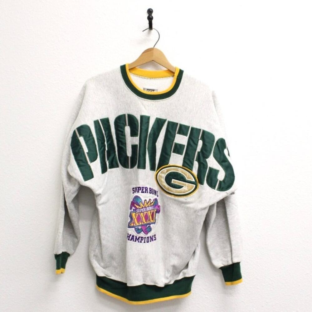 Vintage Green Bay Packers Super Bowl XXXI Champions Sweatshirt Large